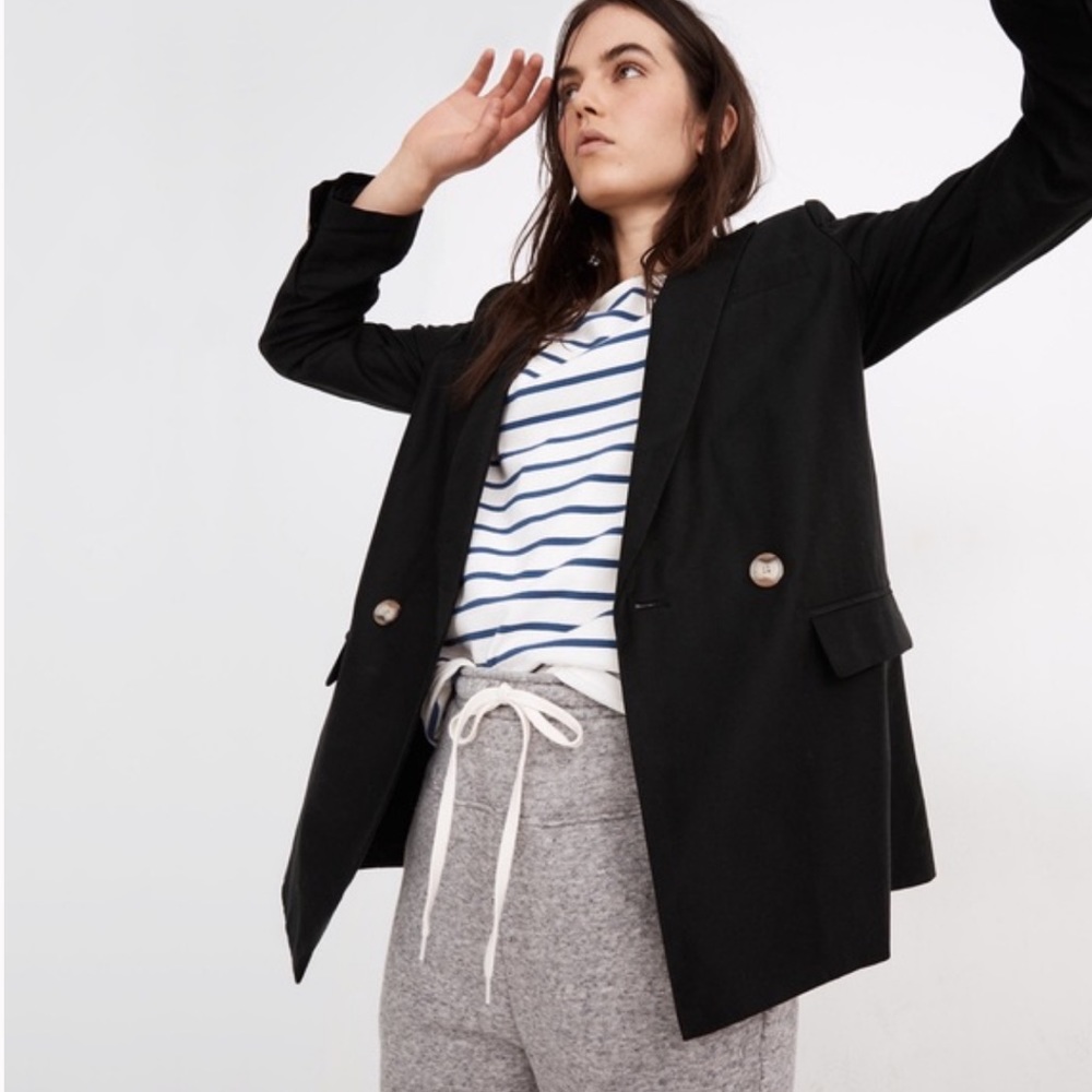 Madewell‎ Plus Drapeweave Caldwell Double-Breasted Blazer